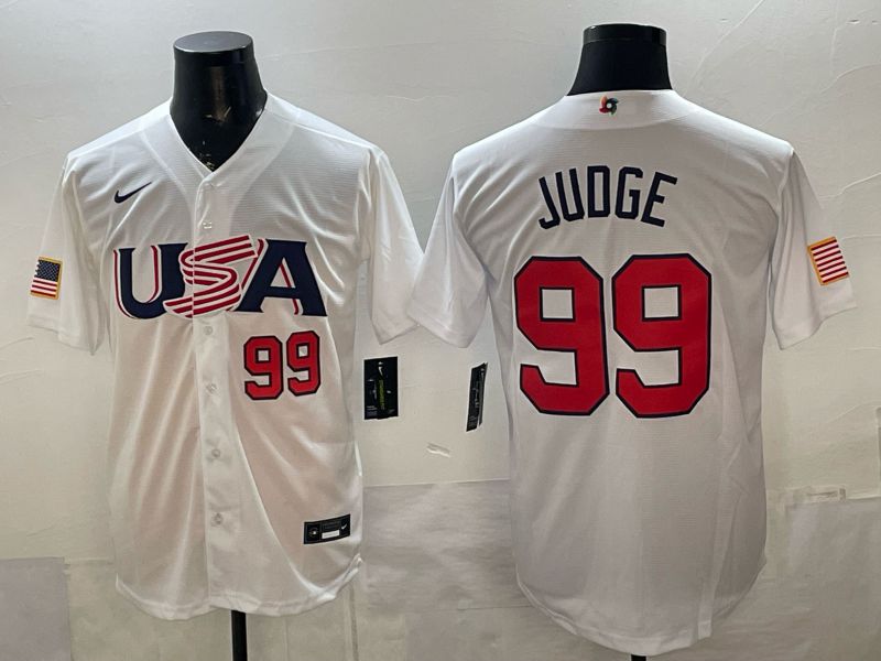 Men 2026 World Cub USA #99 Judge white Nike MLB Jersey style 06->san antonio spurs->NBA Jersey